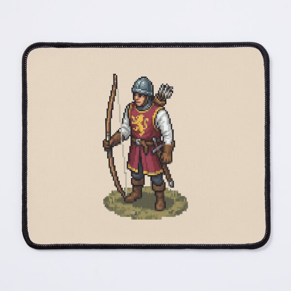 Item preview, English Longbowman — Pixel Art Medieval Archer (Red variant) designed and sold by Koyaanisqatsian.