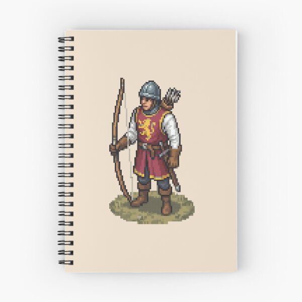 Item preview, English Longbowman — Pixel Art Medieval Archer (Red variant) designed and sold by Koyaanisqatsian.