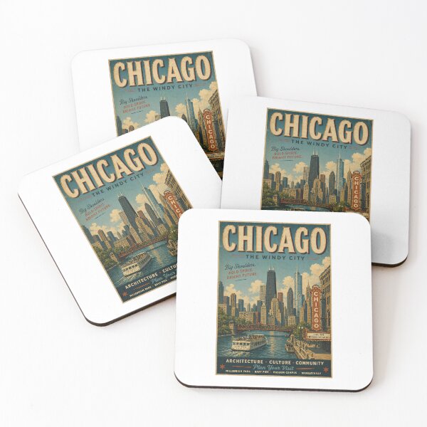 Item preview, Chicago Retro travel poster designed and sold by JBWphotos.