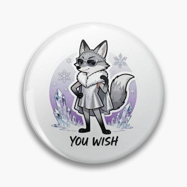 Item preview, Cold Silver Fox Sticker YOU WISH 7 designed and sold by HealthyEnvy.