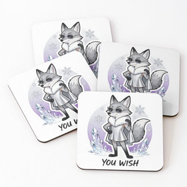Item preview, Cold Silver Fox Sticker YOU WISH 7 designed and sold by HealthyEnvy.