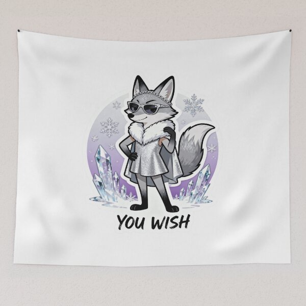 Item preview, Cold Silver Fox Sticker YOU WISH 7 designed and sold by HealthyEnvy.