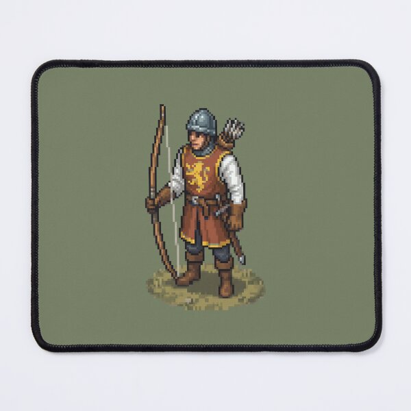Item preview, English Longbowman — Pixel Art Medieval Archer (Orange Variant) designed and sold by Koyaanisqatsian.