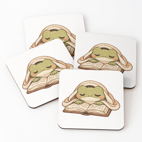 Item preview, Baby Animals Reading Books Cozy Frog Embroidery designed and sold by AMICO77.