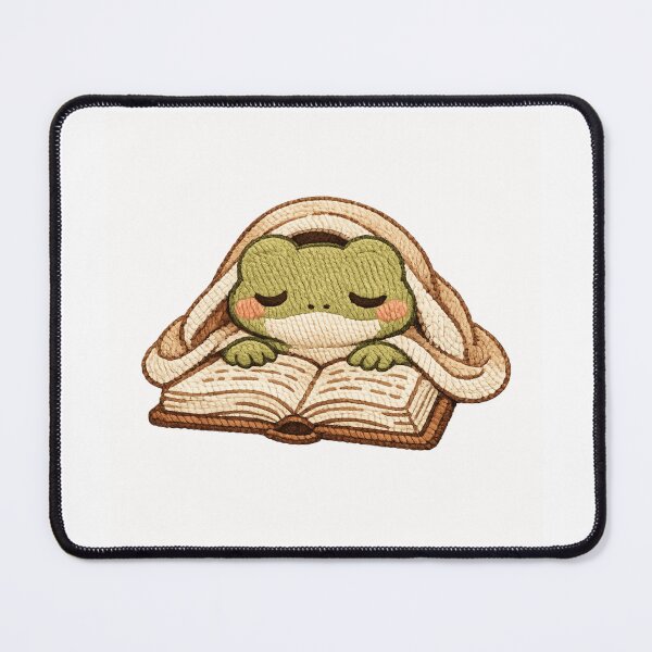 Item preview, Baby Animals Reading Books Cozy Frog Embroidery designed and sold by AMICO77.