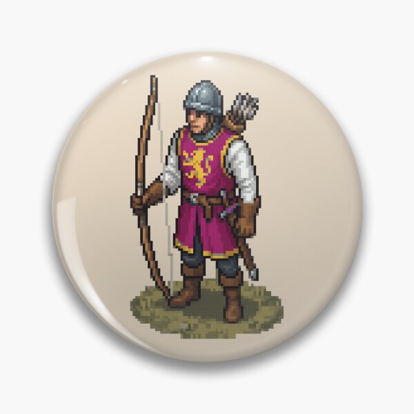 Item preview, English Longbowman — Pixel Art Medieval Archer (Pink Variant) designed and sold by Koyaanisqatsian.