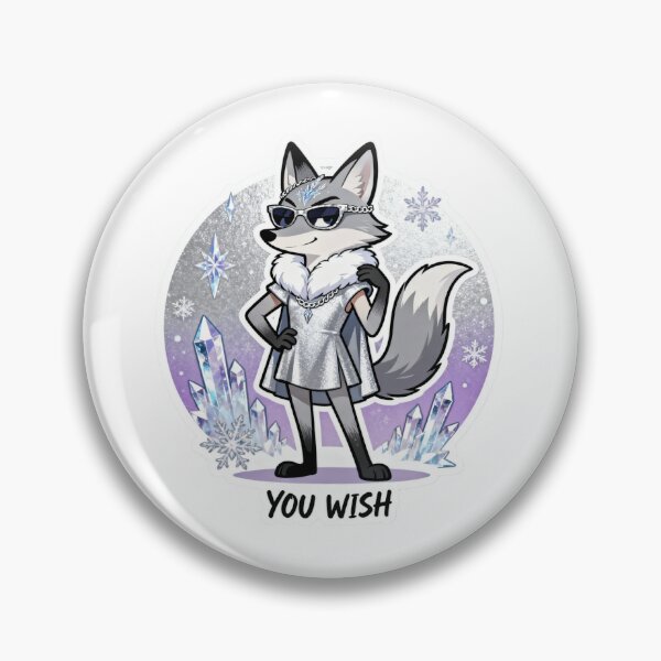 Item preview, Cold Silver Fox Sticker YOU WISH 8 designed and sold by HealthyEnvy.