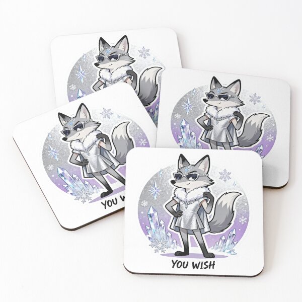 Item preview, Cold Silver Fox Sticker YOU WISH 8 designed and sold by HealthyEnvy.