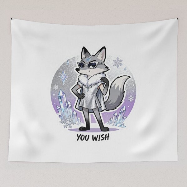 Item preview, Cold Silver Fox Sticker YOU WISH 8 designed and sold by HealthyEnvy.