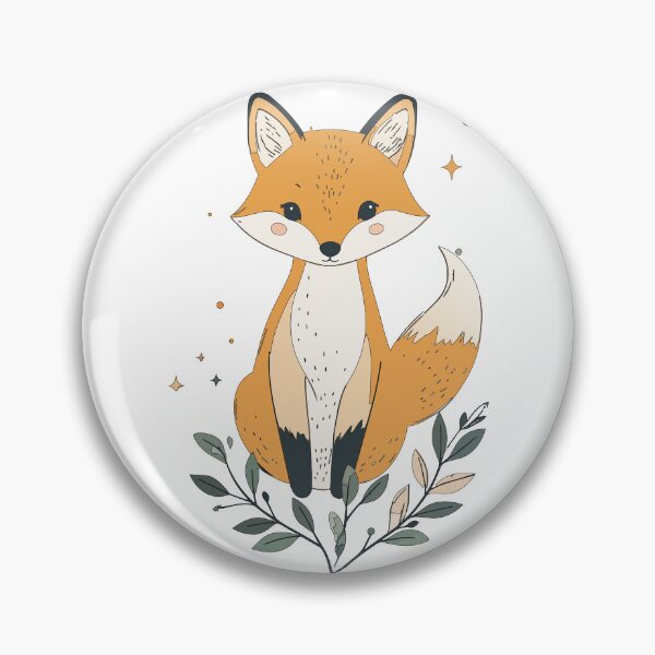 Item preview, Modern Minimalist Alert Red Fox Botanical Wildlife Print designed and sold by BestChoiceService.
