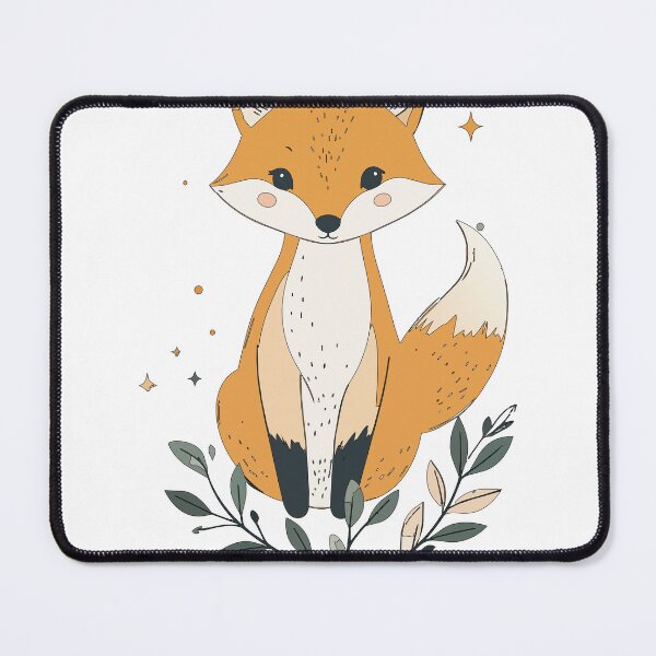 Item preview, Modern Minimalist Alert Red Fox Botanical Wildlife Print designed and sold by BestChoiceService.