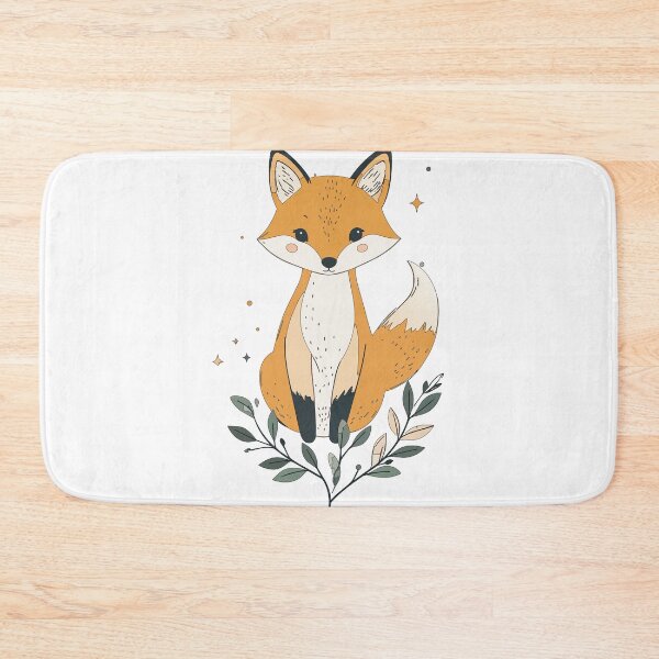 Item preview, Modern Minimalist Alert Red Fox Botanical Wildlife Print designed and sold by BestChoiceService.