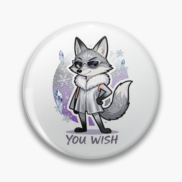 Item preview, Cold Silver Fox Sticker YOU WISH 9 designed and sold by HealthyEnvy.