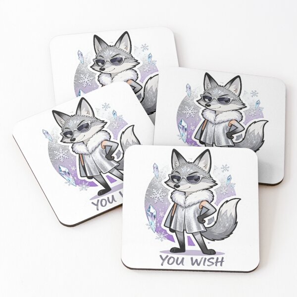 Item preview, Cold Silver Fox Sticker YOU WISH 9 designed and sold by HealthyEnvy.