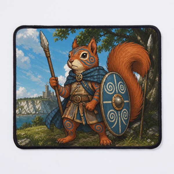 Item preview, Celtic Warrior Squirrel of Avalon designed and sold by SecretSquirrellDesigns.