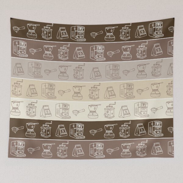 Item preview, ​Hand-Drawn Coffee Equipment Pattern designed and sold by HBBS DESIGNS.