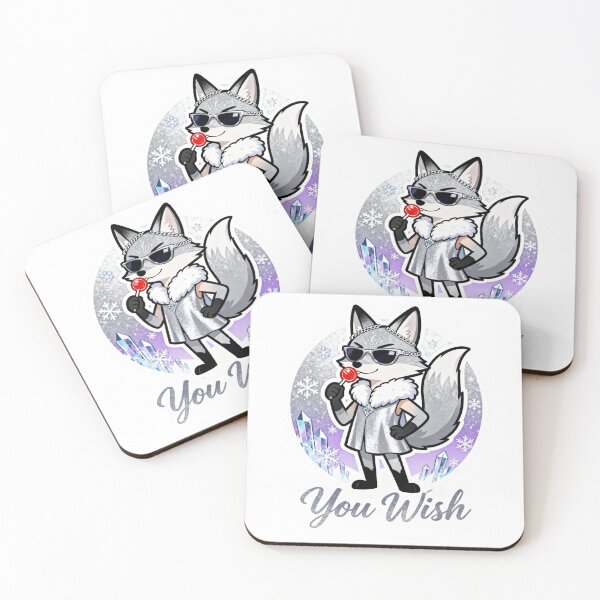 Item preview, Cold Silver Fox Sticker YOU WISH 10 designed and sold by HealthyEnvy.