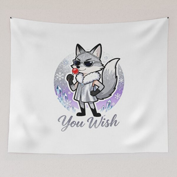 Item preview, Cold Silver Fox Sticker YOU WISH 10 designed and sold by HealthyEnvy.