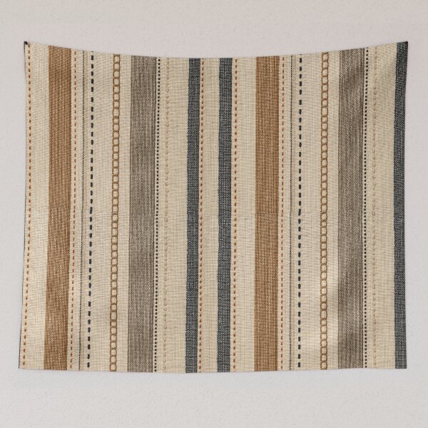 Aperçu de l'œuvre Tissu artisanal rustique à rayures tissées créée et vendue par frumixart.