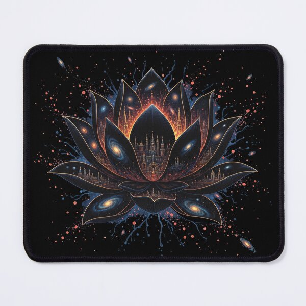 Item preview, Cosmic Lotus Galaxy City Mystical Universe Within designed and sold by PixelQ.