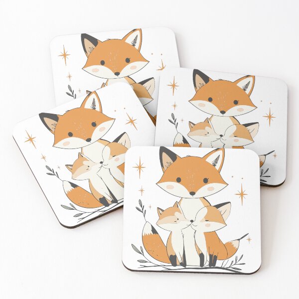 Item preview, Fox Family with Pups Nursery Wall Art - Cute Wildlife Gift designed and sold by BestChoiceService.