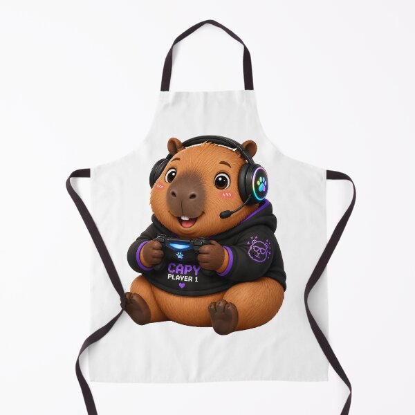Item preview, Cute Gamer Capybara Playing Video Games designed and sold by LilisCuties.
