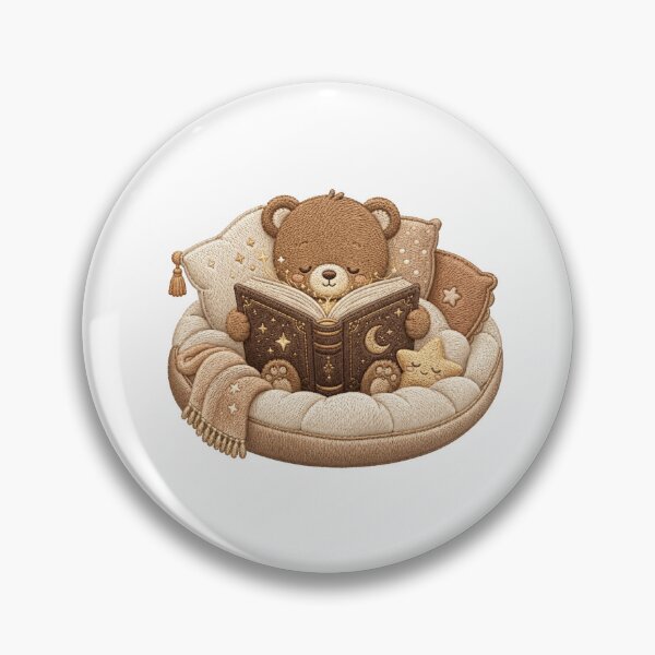 Item preview, Baby Animals Reading Books Cozy Bear Patch designed and sold by AMICO77.