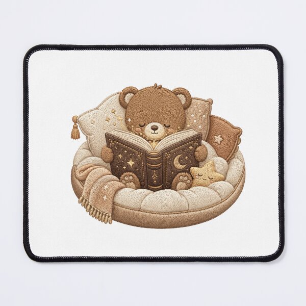 Item preview, Baby Animals Reading Books Cozy Bear Patch designed and sold by AMICO77.