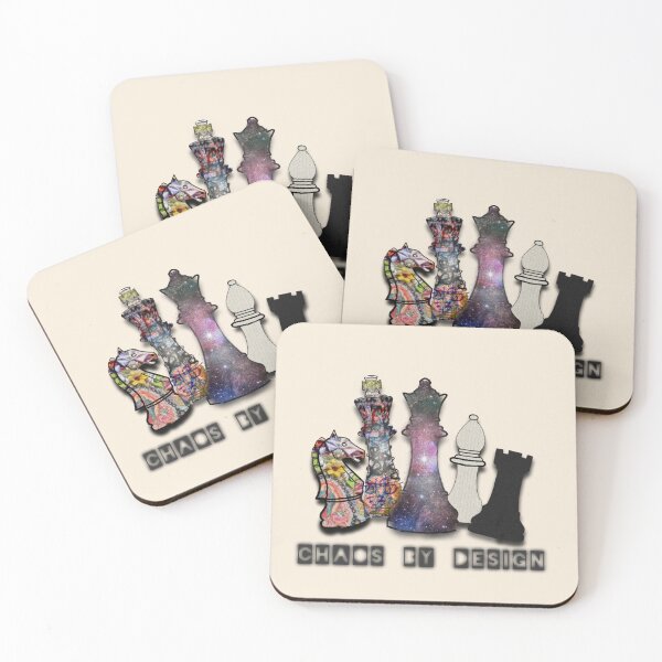 Item preview, CHAOS BY DESIGN – Abstract Chess Pieces | Cosmic King, Colorful Knight, Minimal Bishop & Rook designed and sold by ChiaraPagani.