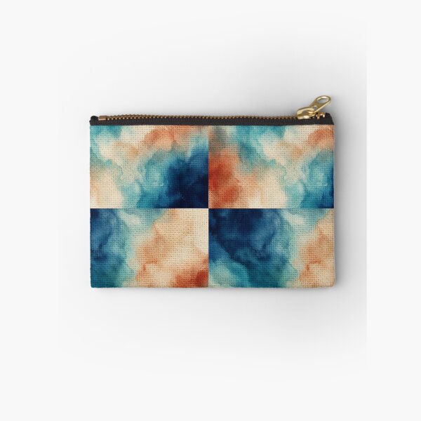 Item preview, Blue Coral Burlap Watercolor Textile Flow designed and sold by frumixart.