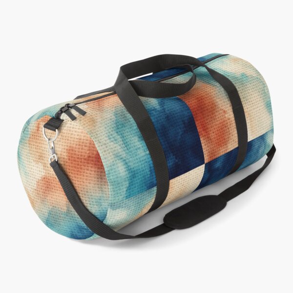 Item preview, Blue Coral Burlap Watercolor Textile Flow designed and sold by frumixart.