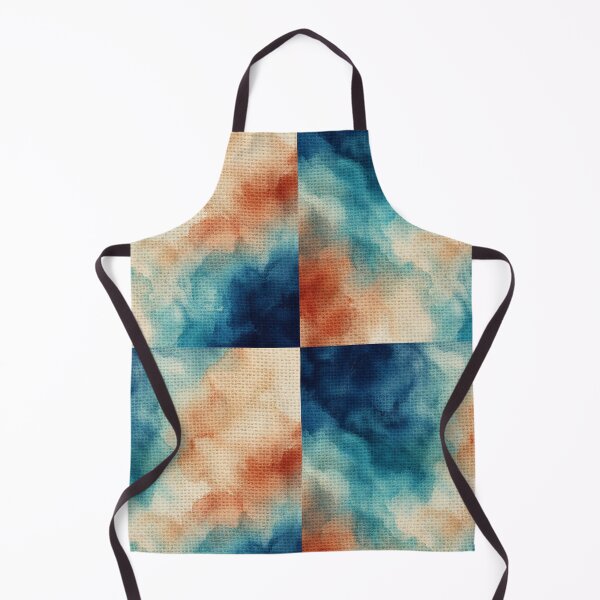 Item preview, Blue Coral Burlap Watercolor Textile Flow designed and sold by frumixart.