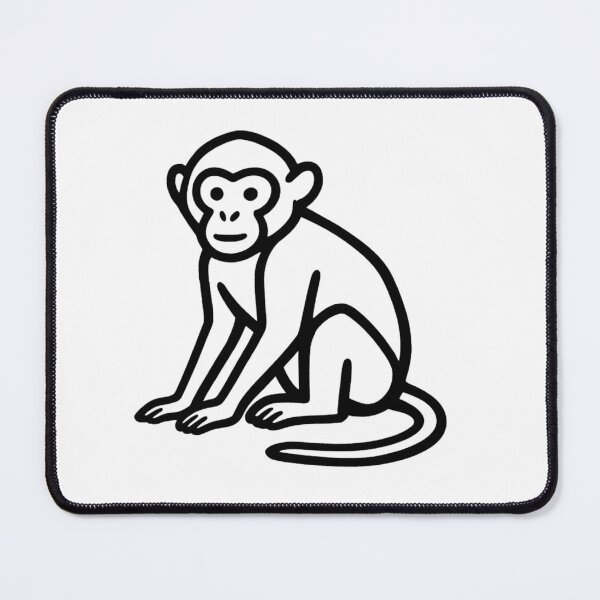Item preview, Minimalist Monkey Line – Cute and Simple Sticker for Kids and Kawaii Decoration designed and sold by bsbd-action.