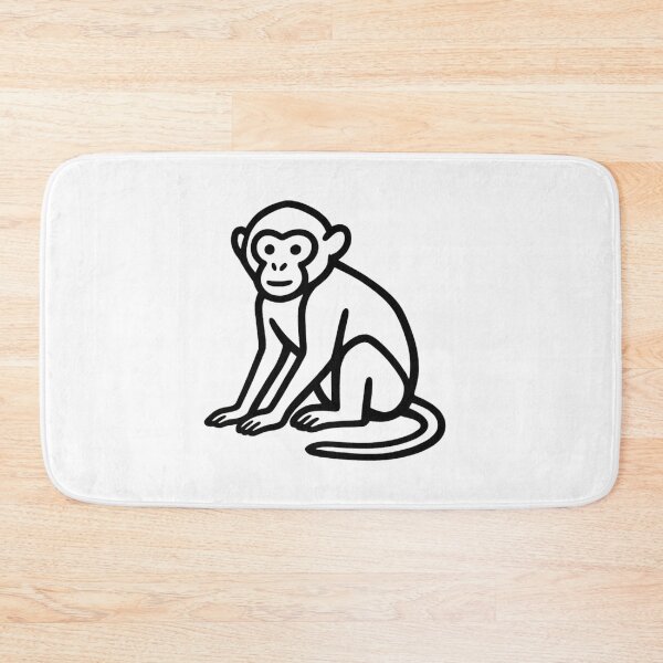 Item preview, Minimalist Monkey Line – Cute and Simple Sticker for Kids and Kawaii Decoration designed and sold by bsbd-action.