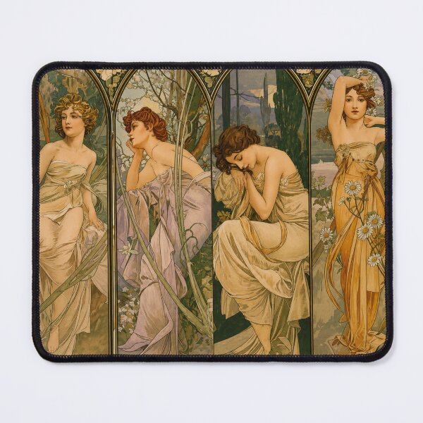 Item preview, Art Nouveau Vintage Four Seasons Women Illustration for Classic Art Lovers designed and sold by RickE.