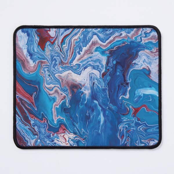 Item preview, Crimson and Sky Blue Fluid Art designed and sold by vonmade.