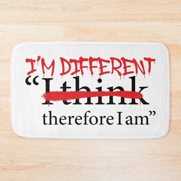 Item preview, I'm Different Therefore I am - Edgy Rebel Graffiti Descartes Existential Sarcastic Philosophy designed and sold by XIOMOS.