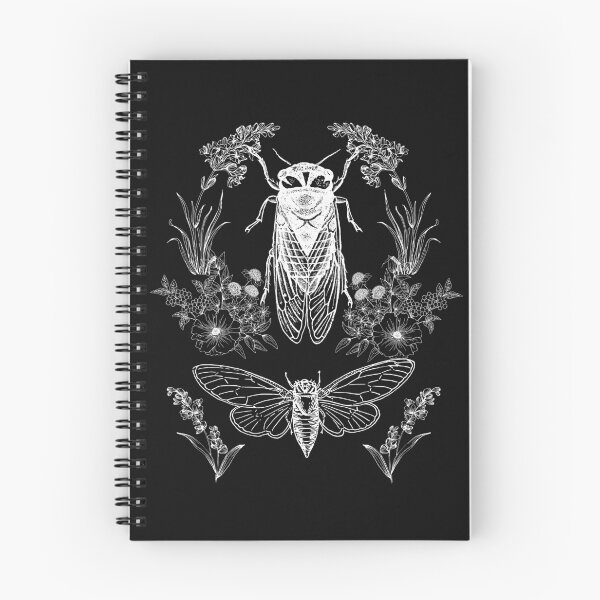 Item preview, Cicada & Native Blooms: Fine Line Botanical Design designed and sold by EarthArtDesigns.
