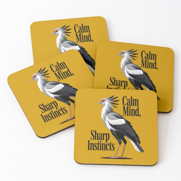 Item preview, Secretary Bird - Calm Mind, Sharp Instincts | Exotic Bird Vector Art Tee designed and sold by Max Store.