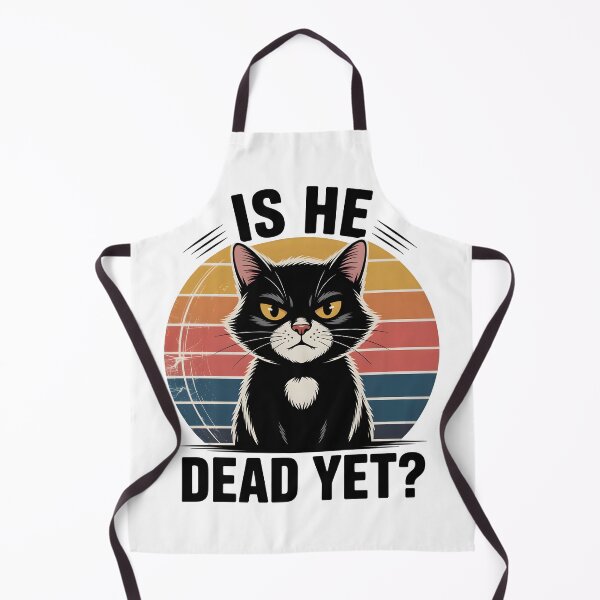 Item preview, Is He Dead Yet? | Funny Black Cat Dark Humor Retro Shirt designed and sold by Milosstudio.