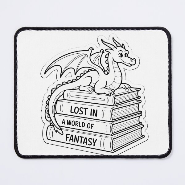 Item preview, Fantasy Books & Dragon Quote designed and sold by NiftyWrx.