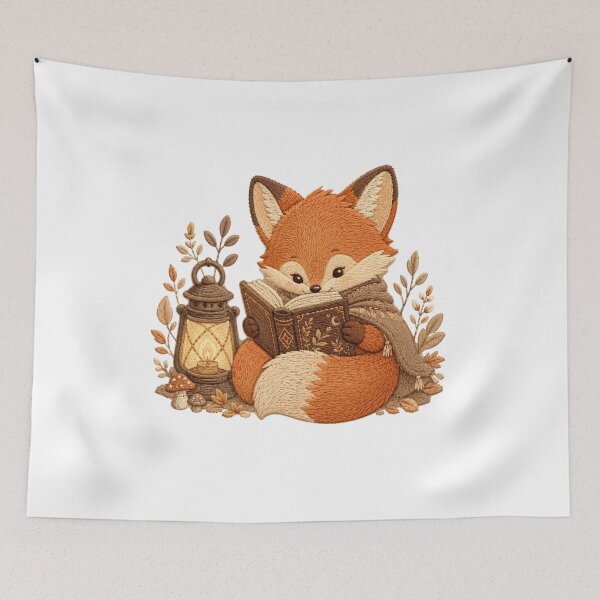 Item preview, Baby Animals Reading Books Fantasy Fox Design designed and sold by AMICO77.