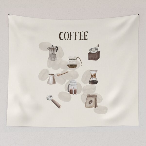 Item preview, Watercolor Espresso & Latte Preparation Decor designed and sold by HBBS DESIGNS.