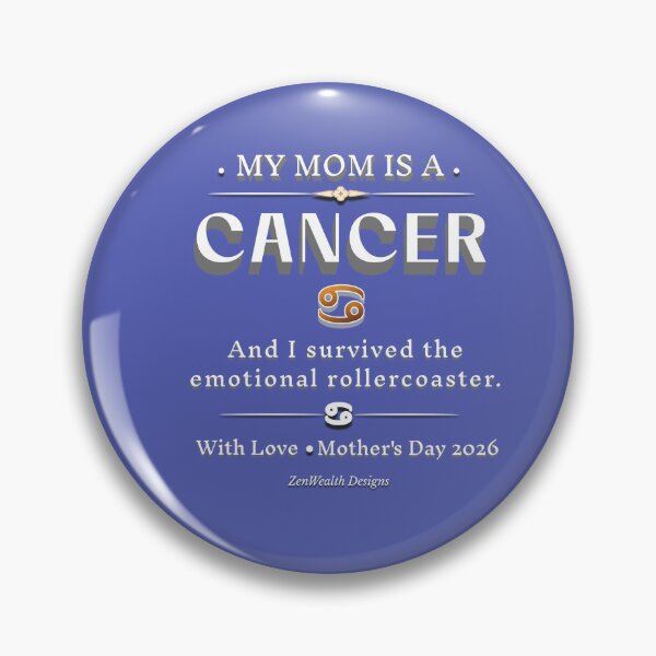Item preview, My Mom Is A Cancer And I Survived The Emotional Rollercoaster | Funny Cancer Mom Gift | Mother's Day Zodiac Humor Shirt designed and sold by ZenWealthDesign.