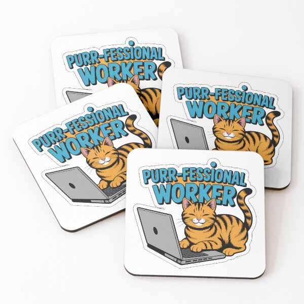 Item preview, Purr-fessional Remote Worker Cat designed and sold by NiftyWrx.
