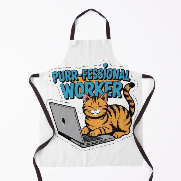Item preview, Purr-fessional Remote Worker Cat designed and sold by NiftyWrx.