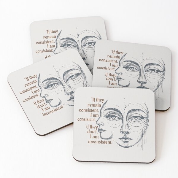 Item preview, Dual Faces – Consistency Quote Art designed and sold by zoliartdesign.