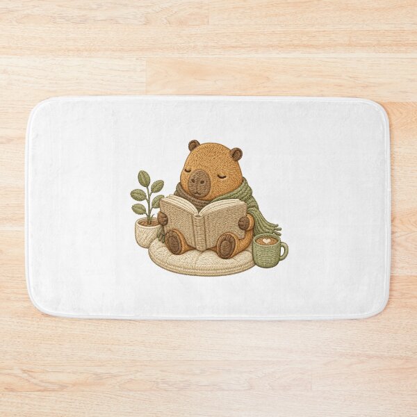 Item preview, Baby Animals Reading Books Cozy Capybara Art designed and sold by AMICO77.