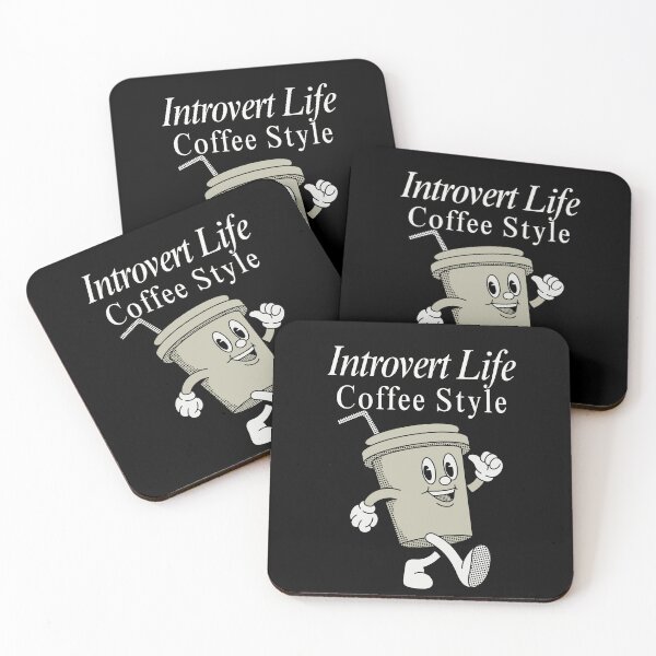 Item preview, Introvert Life Coffee Style Shirt – Minimal Coffee Lover T-Shirt  designed and sold by Final Chance Designs⭐️⭐️⭐️⭐️⭐️.