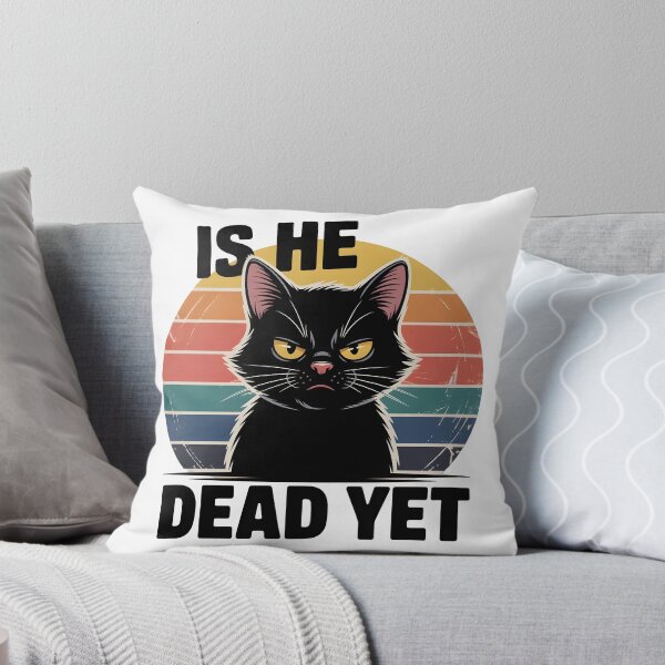 Item preview, Is He Dead Yet | Funny Black Cat Dark Humor Retro Shirt designed and sold by Milosstudio.